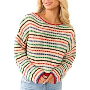 Grey Bandit Chunky Knit Sweater Boxy Cropped Cable Knit Oversize